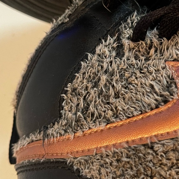 Jordan 1 Retro High GP Shoes 705321-022 Youth Sz 3Y Black/Bronze/Gray Faux Fur - Picture 4 of 7